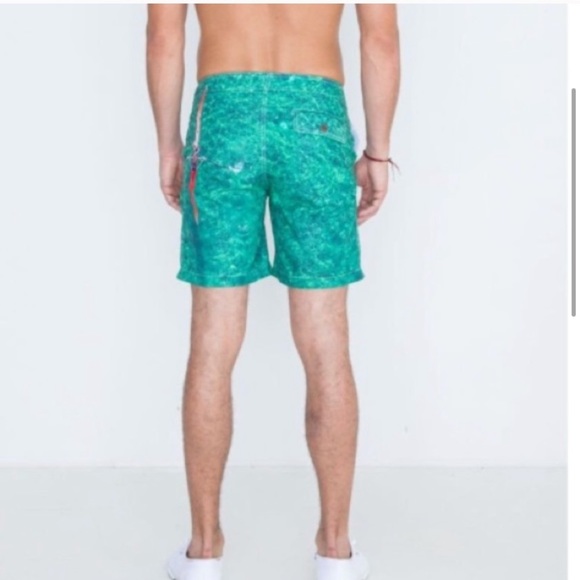 RETROMARINE Green Crew Vibes Ariel Swim Shorts L - Picture 4 of 8